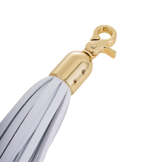 Анальна пробка з білим хвостом поні, форма груші Lockink Sevanda White Pony-Tail Anal Pear-Shape Plug