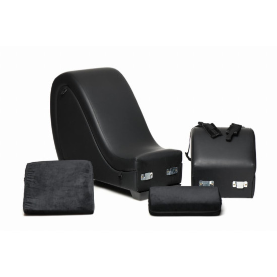 Секс-крісло з подушками, чорне Master Series Kinky Sex Lounge with Cushions Black