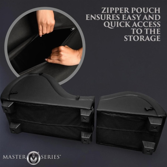 Секс-крісло з подушками, чорне Master Series Kinky Sex Lounge with Cushions Black