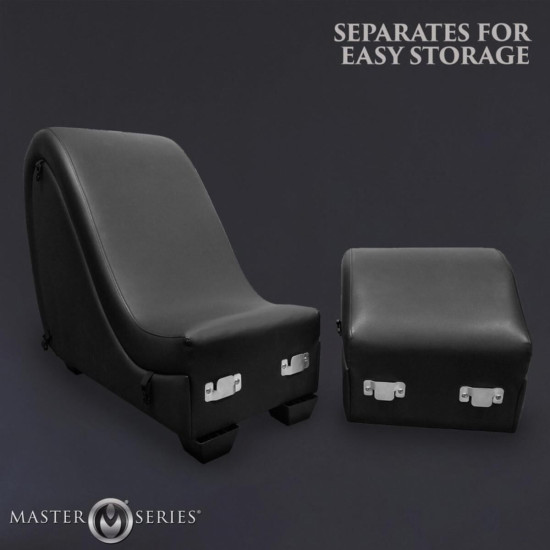 Секс-крісло з подушками, чорне Master Series Kinky Sex Lounge with Cushions Black
