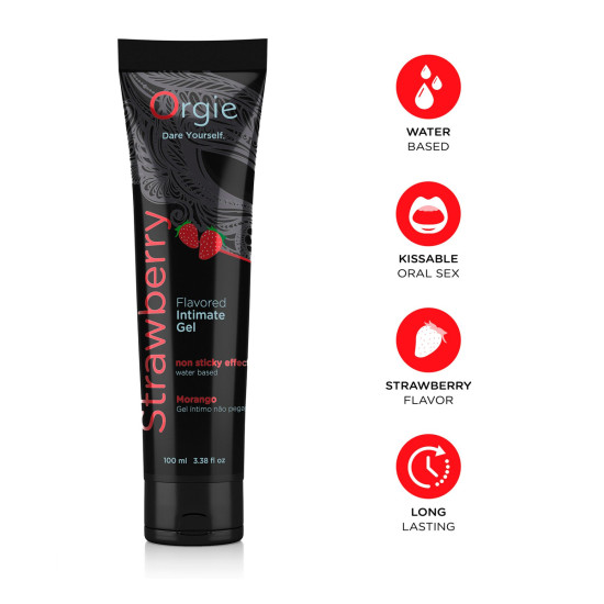 Лубрикант на водной основе с клубничным вкусом Orgie Lube Tube Strawberry, 100 ml