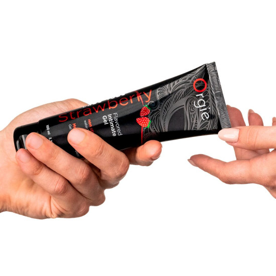 Лубрикант на водной основе с клубничным вкусом Orgie Lube Tube Strawberry, 100 ml