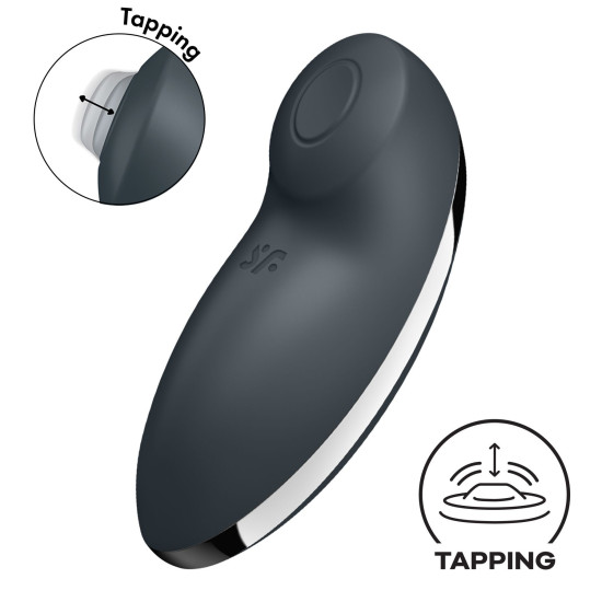 Вібростимулятор-пульсатор, сірий Satisfyer Tap & Climax 2 Grey