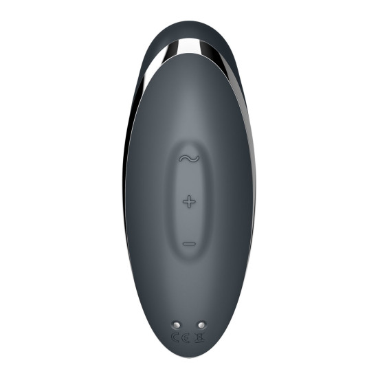 Вібростимулятор-пульсатор, сірий Satisfyer Tap & Climax 2 Grey