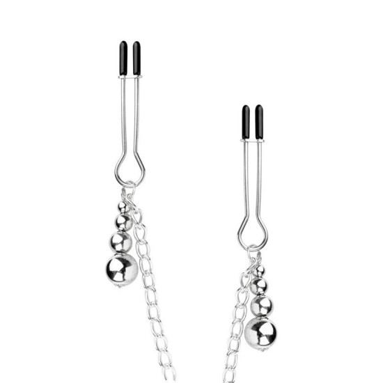 Затискачі для сосків і клітора, сріблясті Bedroom Fantasies Nipple and Clitoris Clamps - Silver