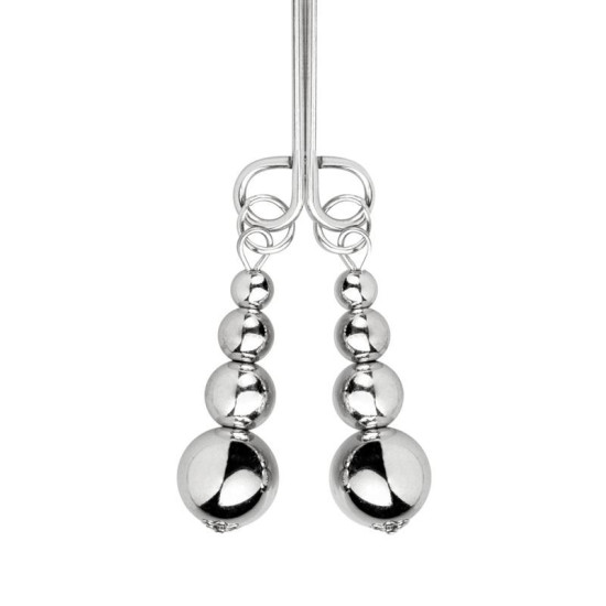 Затискачі для сосків і клітора, сріблясті Bedroom Fantasies Nipple and Clitoris Clamps - Silver