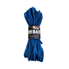Джутова мотузка для шибарі, синя Feral Feelings Shibari Rope Blue, 8 м