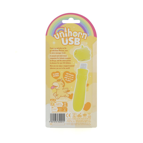 Вибропуля с USB-зарядкой Unihorn USB Bullet Bean Blossom