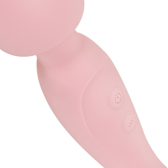 Двосторонній вібромасажер Wand з м'якого силікону, рожевий Good Vibes Only Simi Double-Sided Wand Vibrator Soft Silicone Pink