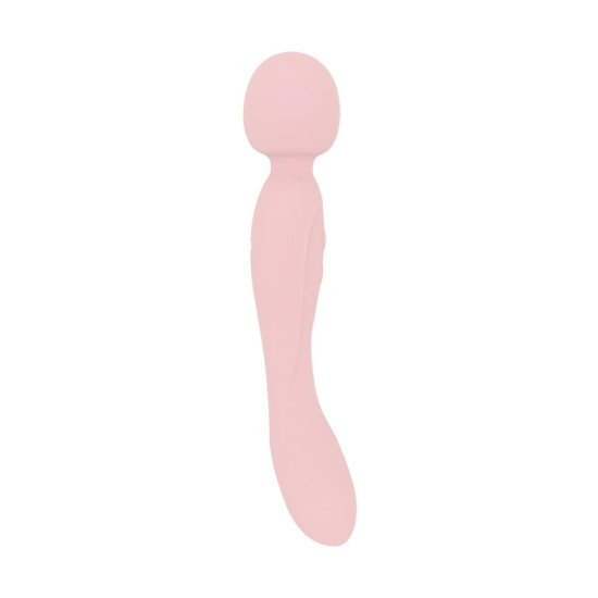 Двосторонній вібромасажер Wand з м'якого силікону, рожевий Good Vibes Only Simi Double-Sided Wand Vibrator Soft Silicone Pink