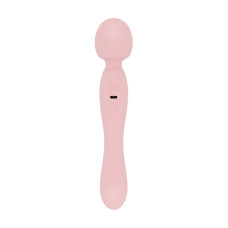 Двосторонній вібромасажер Wand з м'якого силікону, рожевий Good Vibes Only Simi Double-Sided Wand Vibrator Soft Silicone Pink