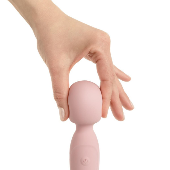 Двосторонній вібромасажер Wand з м'якого силікону, рожевий Good Vibes Only Simi Double-Sided Wand Vibrator Soft Silicone Pink