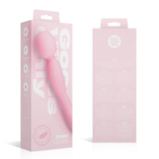 Двосторонній вібромасажер Wand з м'якого силікону, рожевий Good Vibes Only Simi Double-Sided Wand Vibrator Soft Silicone Pink