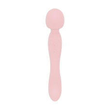 Двосторонній вібромасажер Wand з м'якого силікону, рожевий Good Vibes Only Simi Double-Sided Wand Vibrator Soft Silicone Pink