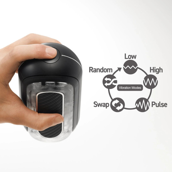 Мастурбатор с вибрацией, черный Tenga Flip Zero Gravity Electronic Vibration Black