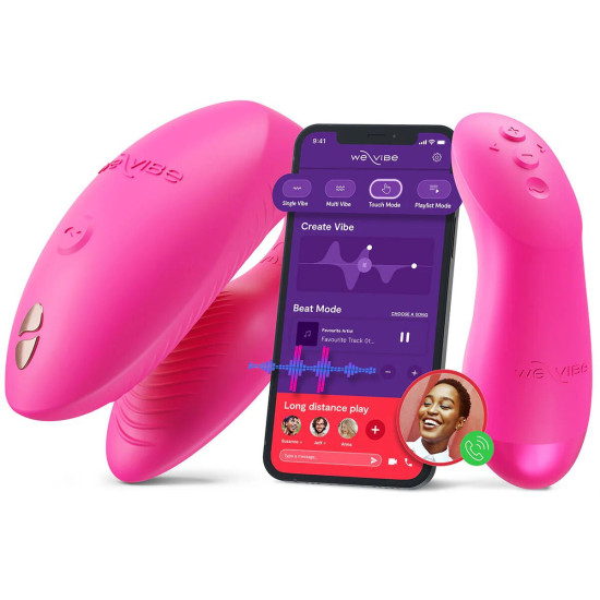 Смарт-вибратор для пар, розовый We-Vibe Chorus Pro Electric Pink