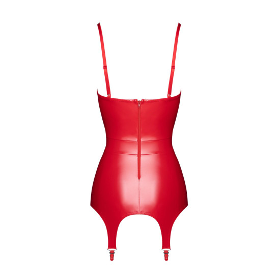Корсет з підв'язками для панчіх, червоний Noir Handmade F368 Bombshell Fierce Corset-belt Red, S