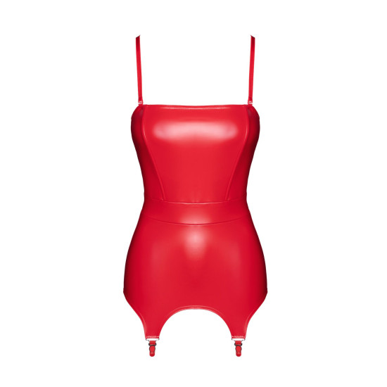 Корсет з підв'язками для панчіх, червоний Noir Handmade F368 Bombshell Fierce Corset-belt Red, S