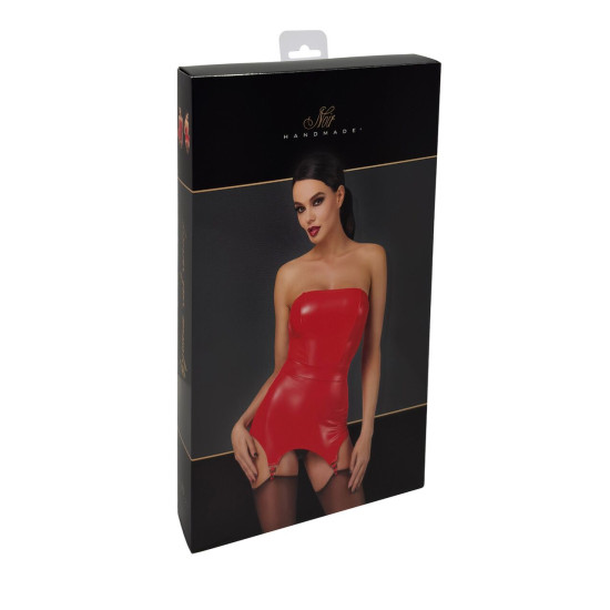 Корсет з підв'язками для панчіх, червоний Noir Handmade F368 Bombshell Fierce Corset-belt Red, S