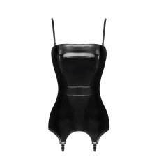 Корсет з підв'язками для панчіх з ПВХ Noir Handmade F381 Dominae Venom PVC corset-belt, XL