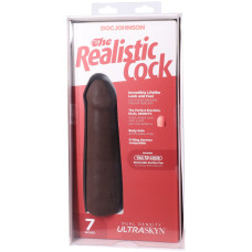 Фалоімітатор, довжина 17.8 см Doc Johnson The Realistic Cock ULTRASKYN - 7 Inch Chocolate
