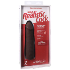 Фалоімітатор, довжина 17.8 см Doc Johnson The Realistic Cock ULTRASKYN - 7 Inch Chocolate