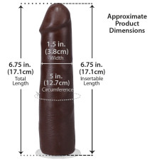 Фалоімітатор, довжина 17.8 см Doc Johnson The Realistic Cock ULTRASKYN - 7 Inch Chocolate
