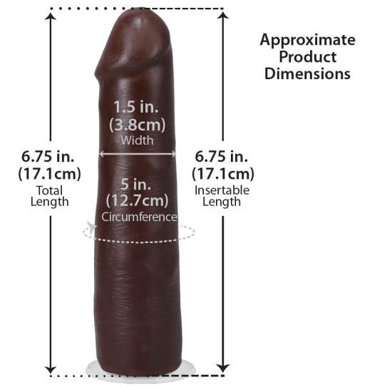 Фаллоимитатор, длина 17.8 см Doc Johnson The Realistic Cock ULTRASKYN - 7 Inch Chocolate