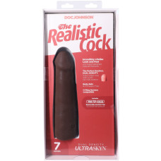 Фалоімітатор, довжина 17.8 см Doc Johnson The Realistic Cock ULTRASKYN - 7 Inch Chocolate