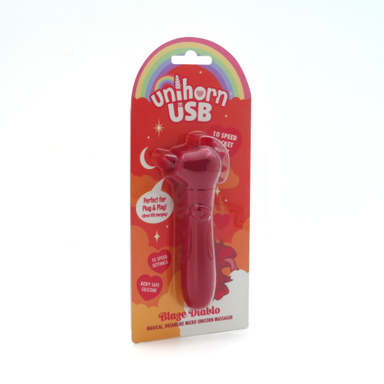 Вибропуля с USB-зарядкой Unihorn USB Bullet Blaze Diablo