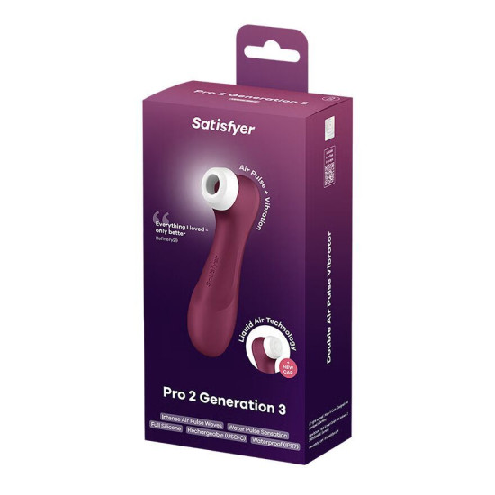 Вакуумный клиторальный стимулятор Satisfyer Pro 2 Generation 3 with Liquid Air (мятая упаковка)