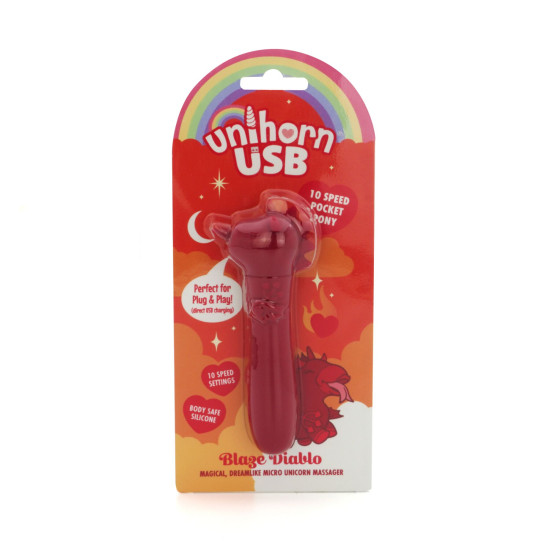 Вибропуля с USB-зарядкой Unihorn USB Bullet Blaze Diablo