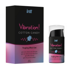 Рідкий вібратор зі смаком цукрової вати Intt Vibration Cotton Candy, 15 ml (пом'ята упаковка)