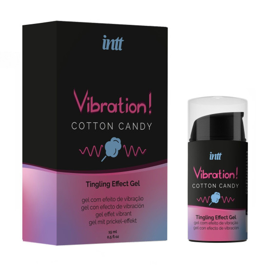 Жидкий вибратор со вкусом сахарной ваты Intt Vibration Cotton Candy, 15 ml (мятая упаковка)