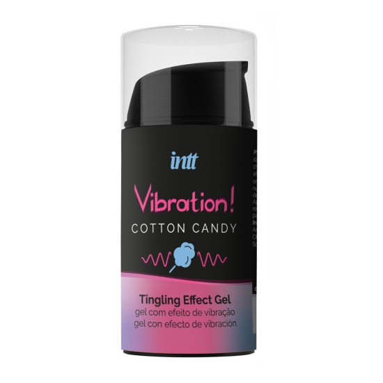 Жидкий вибратор со вкусом сахарной ваты Intt Vibration Cotton Candy, 15 ml (мятая упаковка)