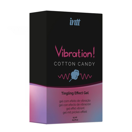 Жидкий вибратор со вкусом сахарной ваты Intt Vibration Cotton Candy, 15 ml (мятая упаковка)