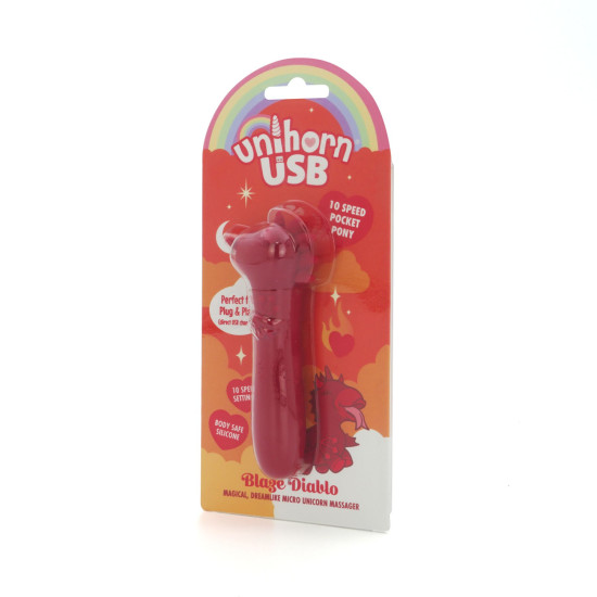 Вибропуля с USB-зарядкой Unihorn USB Bullet Blaze Diablo