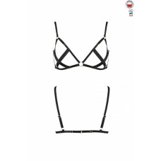 Открытый бюстгальтер-стрепы, чёрный NICKY BRA Black, L/XL