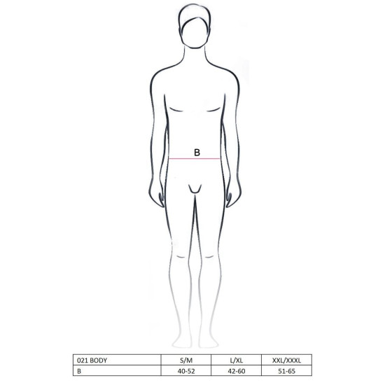 Мужской эротический костюм официанта (очень откровенное боди) Passion 021 Body, L/XL