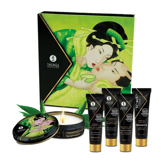 Подарочный набор для шикарной ночи вдвоем Shunga Geishas Secrets Organica Exotic Green Tea