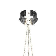 Украшение для тела - металлическое колье, черное Bijoux Indiscrets Desir Metallique Collar Black