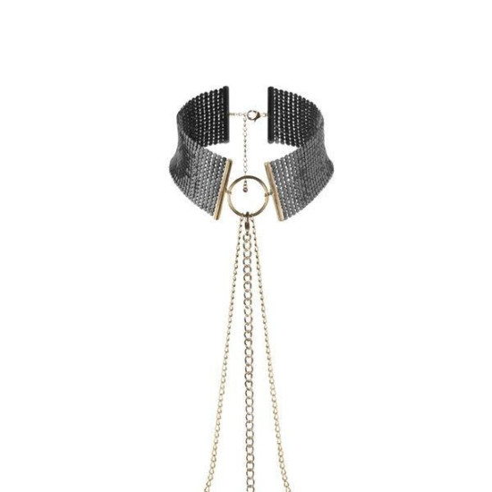 Украшение для тела - металлическое колье, черное Bijoux Indiscrets Desir Metallique Collar Black