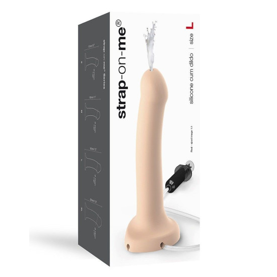 Кінчаючий фалоімітатор, довжина 19,6 см, діаметр 3,6 см - Strap-On-Me Dildo Cum Flesh