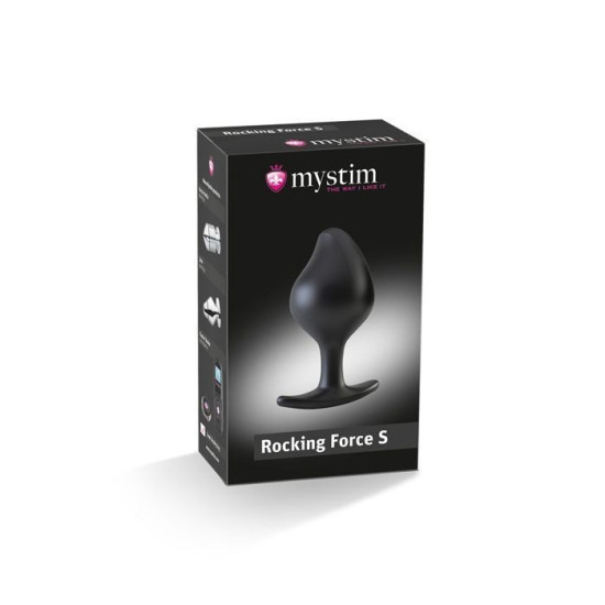 Силіконова анальна пробка для електростимулятора, діаметр 3,7 см Mystim Rocking Force S