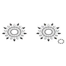 Пестис із кристалів (прикраса на груди), чорно-сріблясті Petits Joujoux Gloria Set of 2 Black/Silver