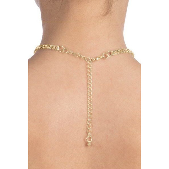 Колье со стразами, золотистое Bijoux Pour Toi Audrey Gold