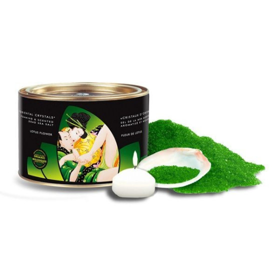 Сіль для ванни з сіллю Мертвого моря Shunga Oriental Crystals Bath Salts Organic Lotus Flower, 600 g