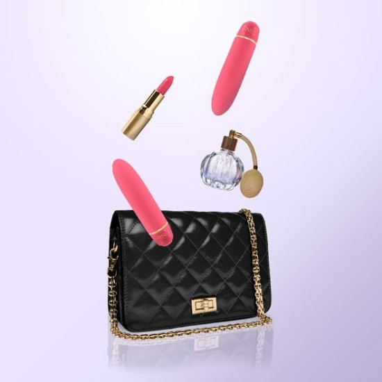 Мини-вибратор, 7 режимов, чехол-косметичка, коралловый RIANNE S Classique Vibe Coral