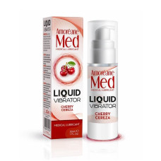 Вишневий лубрикант з ефектом рідкого вібратора Amoreane Med Liquid Vibrator Cherry, 30 ml