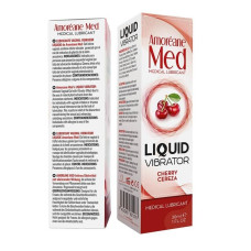Вишневий лубрикант з ефектом рідкого вібратора Amoreane Med Liquid Vibrator Cherry, 30 ml